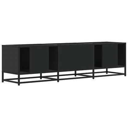 TV Cabinet Black 150x35x41 cm Engineered Wood and Metal
