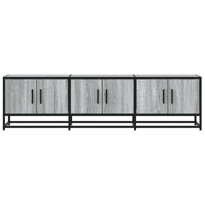 TV Cabinet Grey Sonoma 150x35x41 cm Engineered Wood and Metal