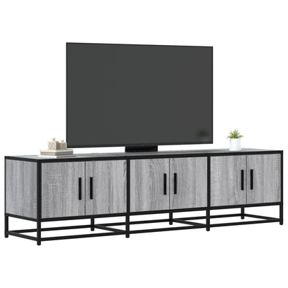 TV Cabinet Grey Sonoma 150x35x41 cm Engineered Wood and Metal