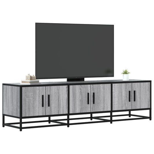 TV Cabinet Grey Sonoma 150x35x41 cm Engineered Wood and Metal