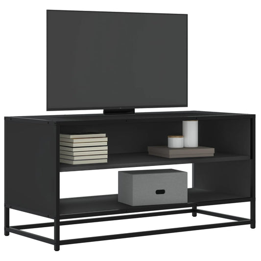TV Cabinet Black 91x40x46 cm Engineered Wood and Metal