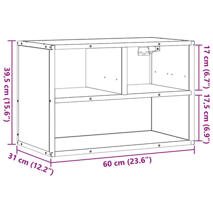 TV Cabinet Sonoma Oak 60x31x39.5 cm Engineered Wood and Metal