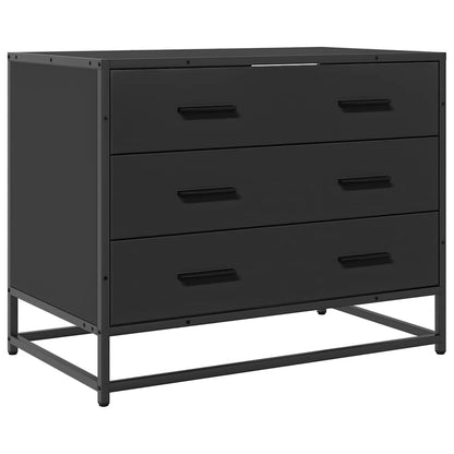 Drawer Cabinet Black 70x41x56 cm Engineered Wood