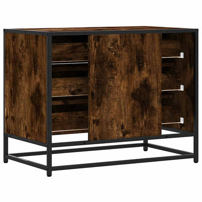 Drawer Cabinet Smoked Oak 70x41x56 cm Engineered Wood