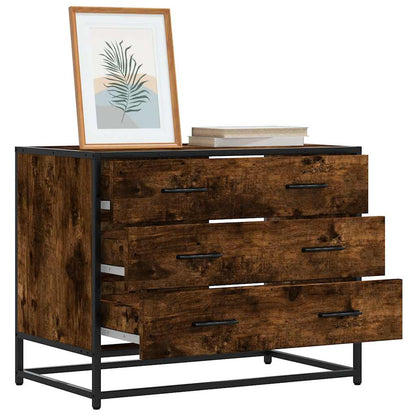 Drawer Cabinet Smoked Oak 70x41x56 cm Engineered Wood
