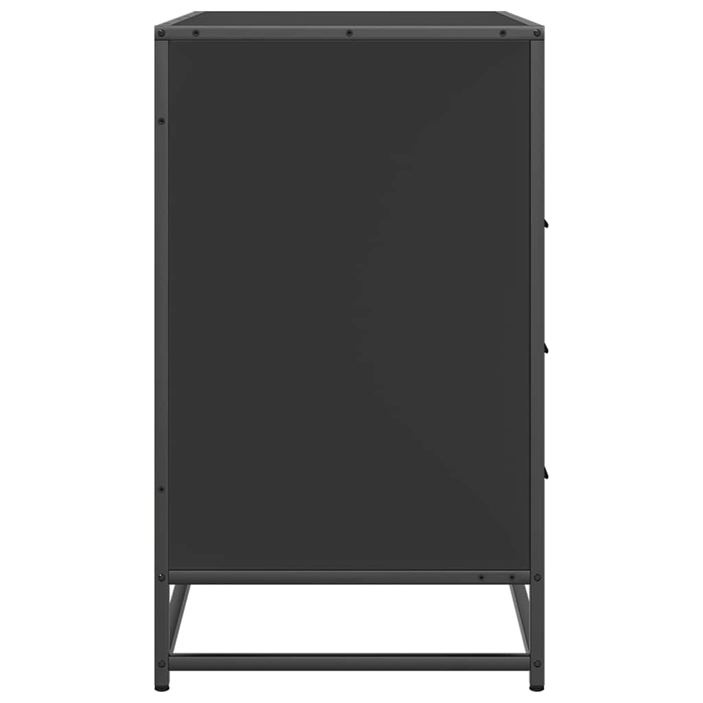 Drawer Cabinet Black 70x41x70 cm Engineered Wood