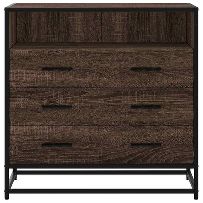 Drawer Cabinet Brown Oak 70x41x70 cm Engineered Wood
