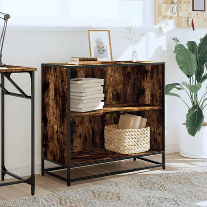 Book Cabinet Smoked Oak 80.5x35x76 cm Engineered Wood