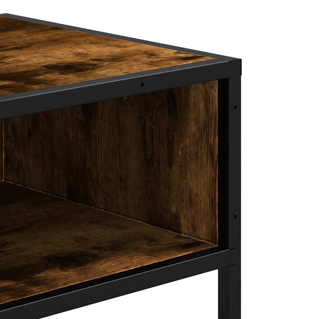 Console Table Smoked Oak 90x35x80 cm Engineered Wood