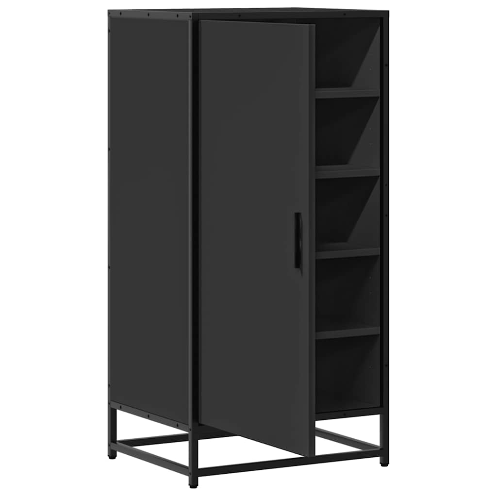 Shoe Rack Black 48x38x97.5 cm Engineered Wood