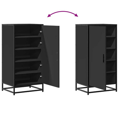 Shoe Rack Black 48x38x97.5 cm Engineered Wood