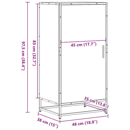 Shoe Rack Black 48x38x97.5 cm Engineered Wood