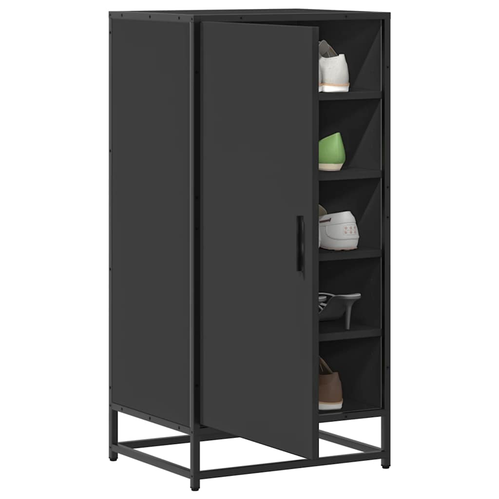 Shoe Rack Black 48x38x97.5 cm Engineered Wood