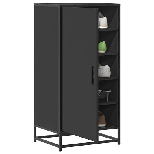 Shoe Rack Black 48x38x97.5 cm Engineered Wood