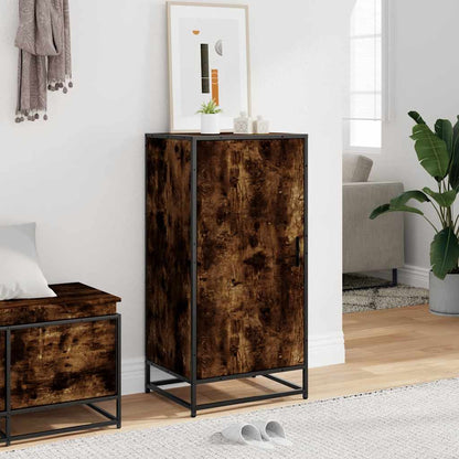 Shoe Rack Smoked Oak 48x38x97.5 cm Engineered Wood