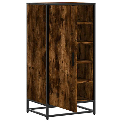 Shoe Rack Smoked Oak 48x38x97.5 cm Engineered Wood