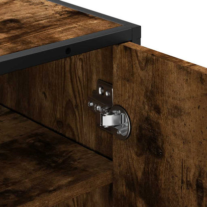 Shoe Rack Smoked Oak 48x38x97.5 cm Engineered Wood