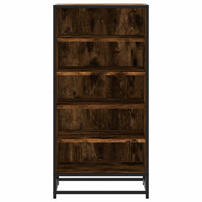 Shoe Rack Smoked Oak 48x38x97.5 cm Engineered Wood