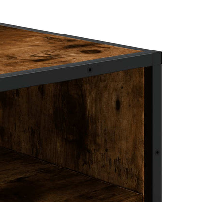 Shoe Rack Smoked Oak 48x38x97.5 cm Engineered Wood