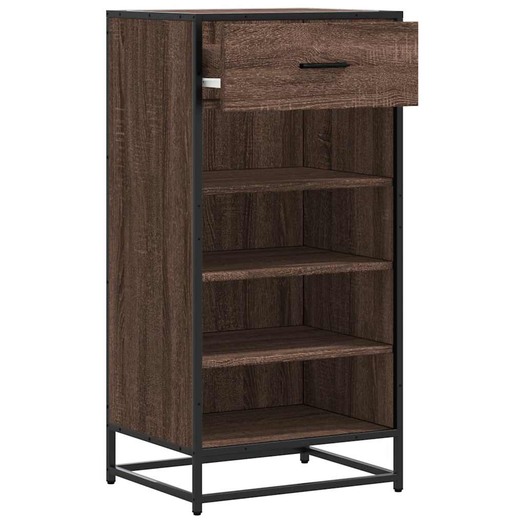 Shoe Rack Brown Oak 48x38x97.5 cm Engineered Wood