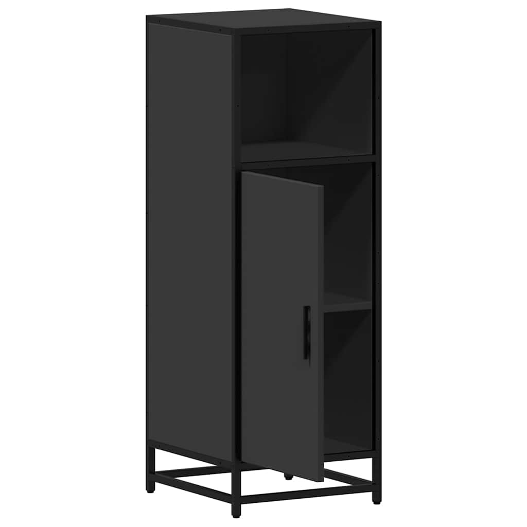 Bathroom Cabinet Black 35x37.5x100 cm Engineered Wood