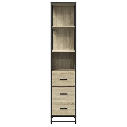 Bathroom Cabinet Sonoma Oak 35x37.5x166 cm Engineered Wood