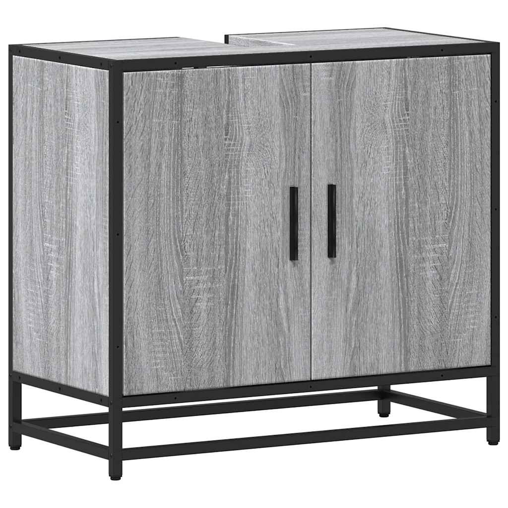 Bathroom Sink Cabinet Grey Sonoma 65x33x60 cm Engineered Wood