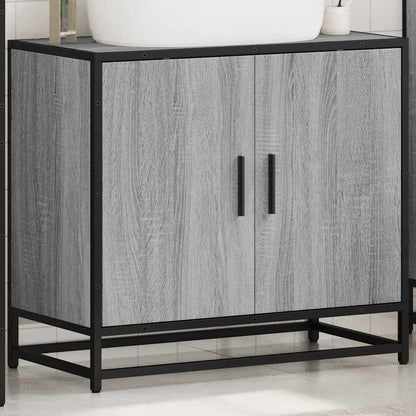 Bathroom Sink Cabinet Grey Sonoma 65x33x60 cm Engineered Wood