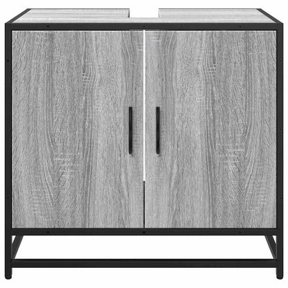 Bathroom Sink Cabinet Grey Sonoma 65x33x60 cm Engineered Wood