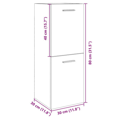 Bathroom Cabinet Sonoma Oak 30x30x80 cm Engineered Wood