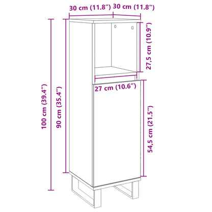 Bathroom Cabinet Sonoma Oak 30x30x100 cm Engineered Wood