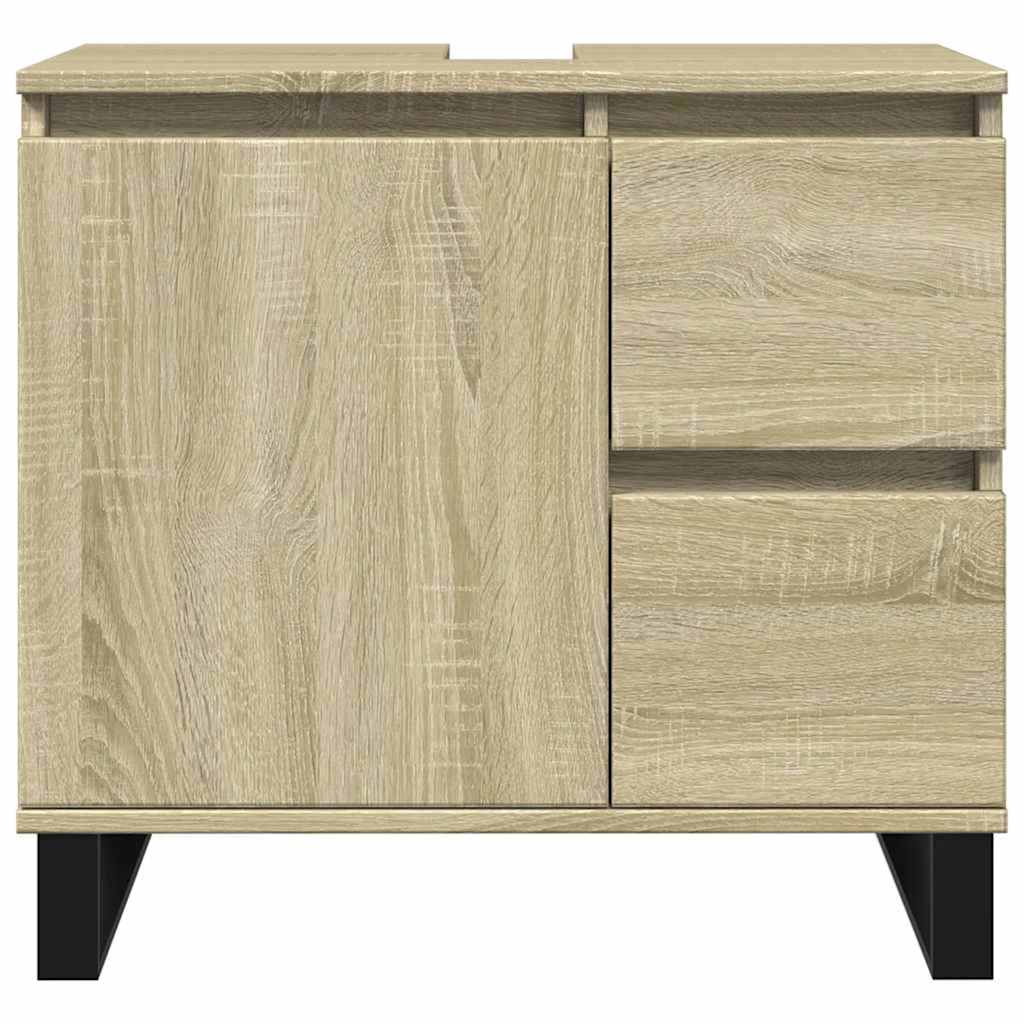 Bathroom Cabinet Sonoma Oak 65x33x60 cm Engineered Wood