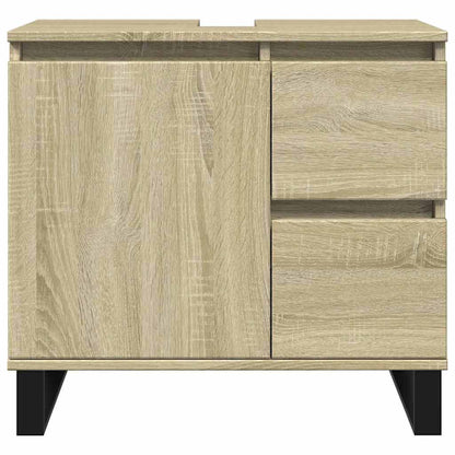 Bathroom Cabinet Sonoma Oak 65x33x60 cm Engineered Wood