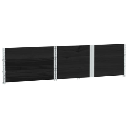 Pallet Collars 3 pcs Black 150x100 cm Solid Wood Pine