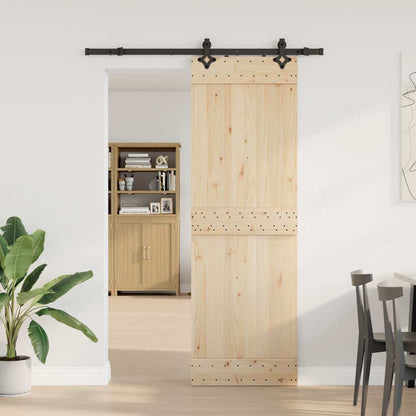 Sliding Door Hardware Kit 152.5 cm Steel Black