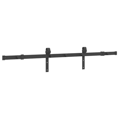 Sliding Door Hardware Kit 152.5 cm Steel Black