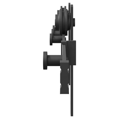 Sliding Door Hardware Kit 183 cm Steel Black