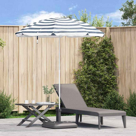 Beach Parasol Blue and white 161 x 193 cm Polyester