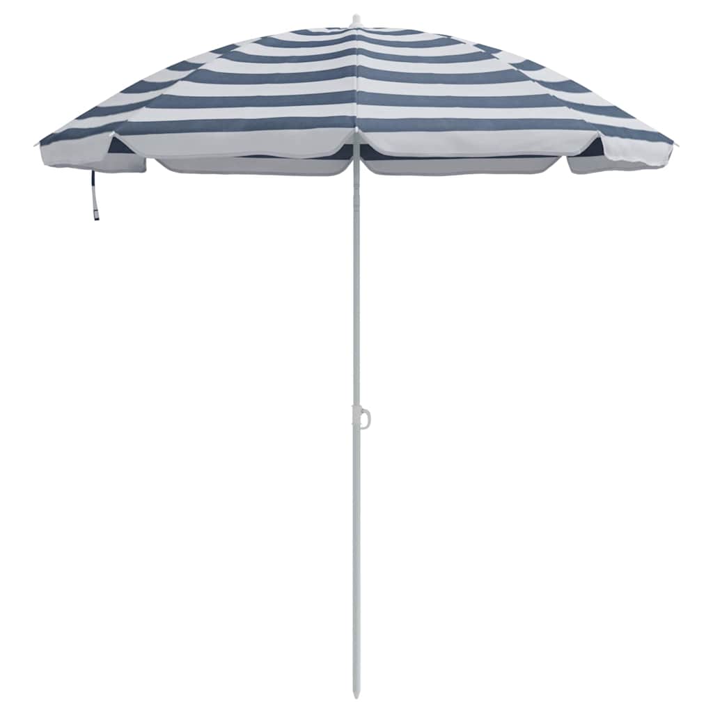 Beach Parasol Blue and white 161 x 193 cm Polyester