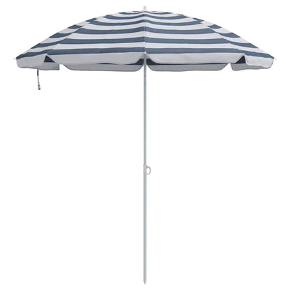 Beach Parasol Blue and white 161 x 193 cm Polyester