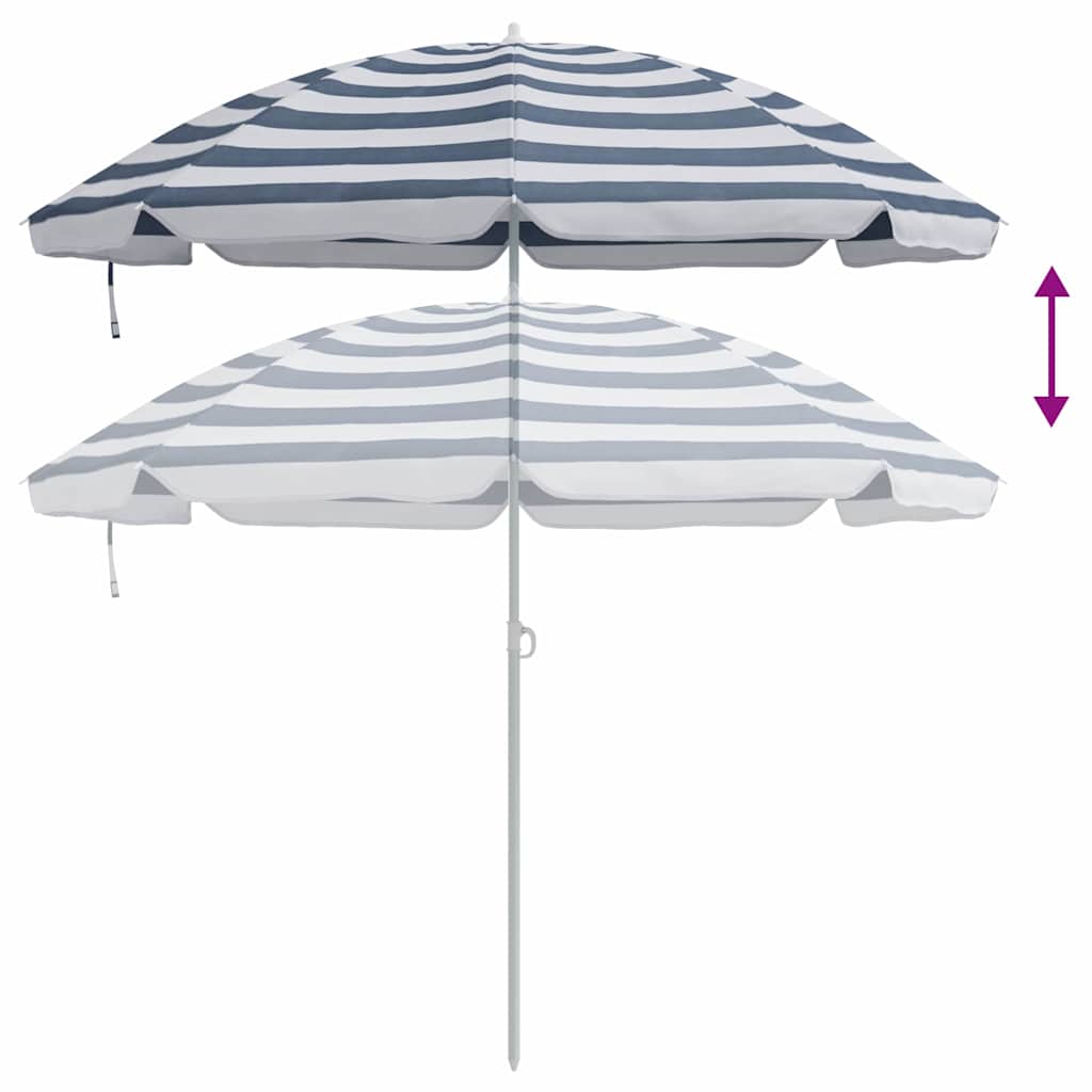 Beach Parasol Blue and white 161 x 193 cm Polyester