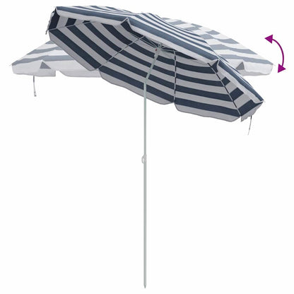Beach Parasol Blue and white 161 x 193 cm Polyester