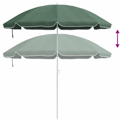 Beach Parasol Green 161 x 193 cm Polyester