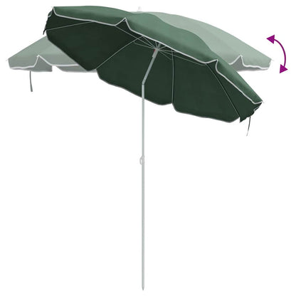 Beach Parasol Green 161 x 193 cm Polyester