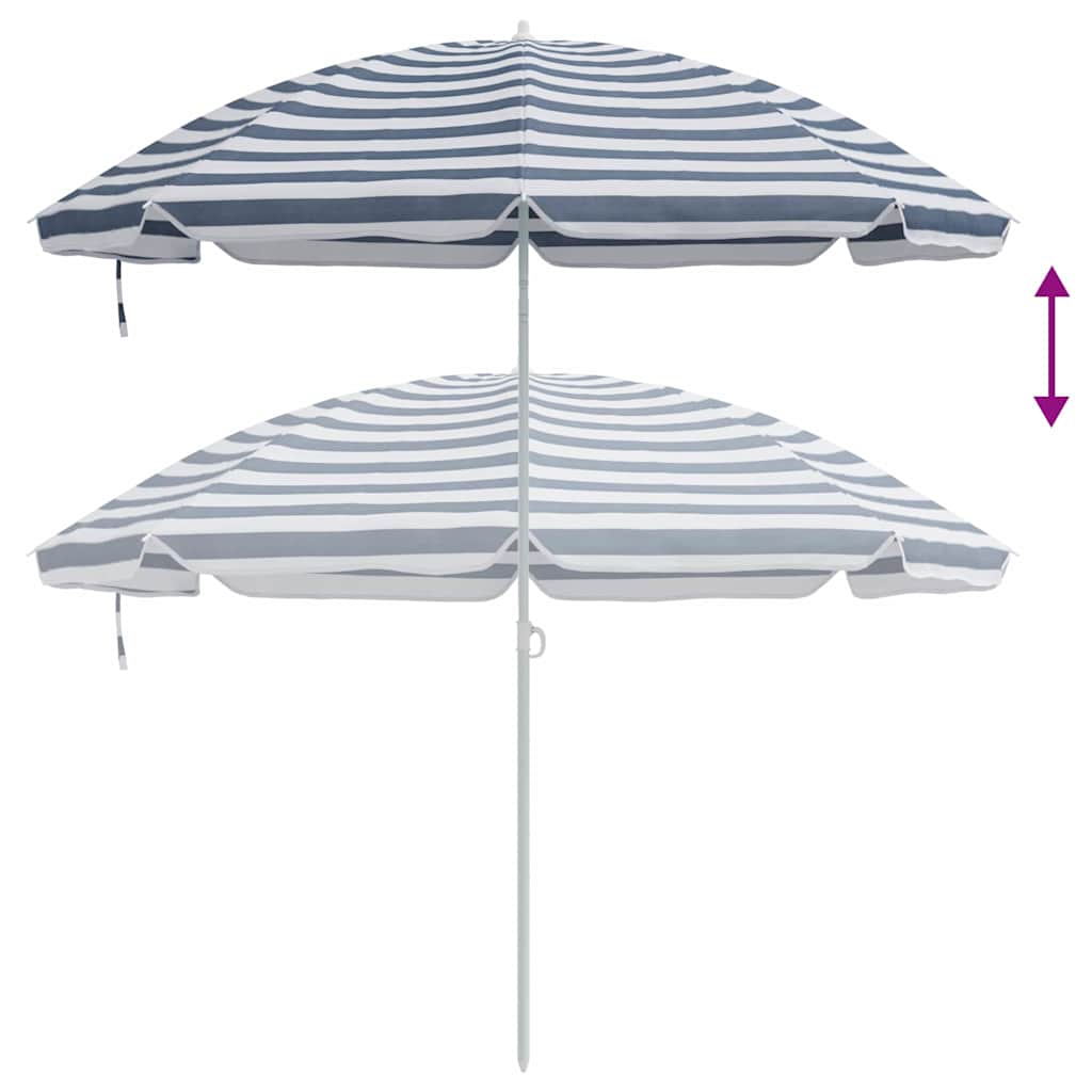 Beach Parasol Blue 263 x 263 x 272 cm Polyester and Metal