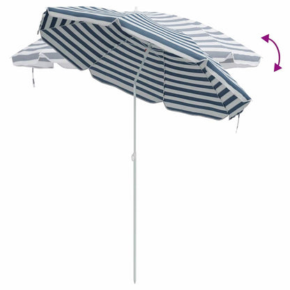 Beach Parasol Blue 263 x 263 x 272 cm Polyester and Metal
