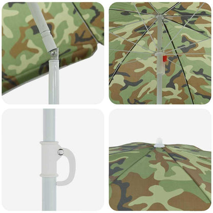 Beach Parasol Green 263 x 263 x 272 cm Polyester and Metal