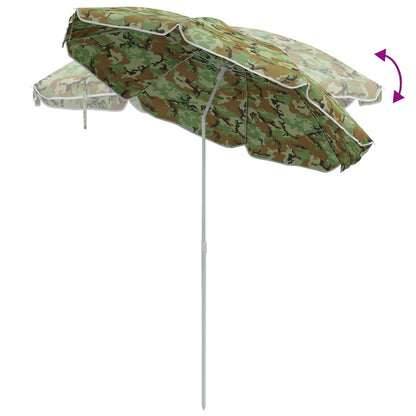 Beach Parasol Green 263 x 263 x 272 cm Polyester and Metal