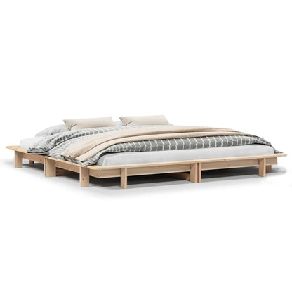 Bed Frame without Mattress 160x200 cm Solid Wood Pine