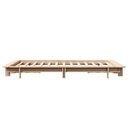 Bed Frame without Mattress 120x200 cm Solid Wood Pine